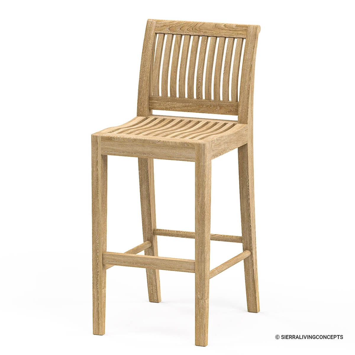 Tamworth Rustic Teak Wood Outdoor Bar Chair