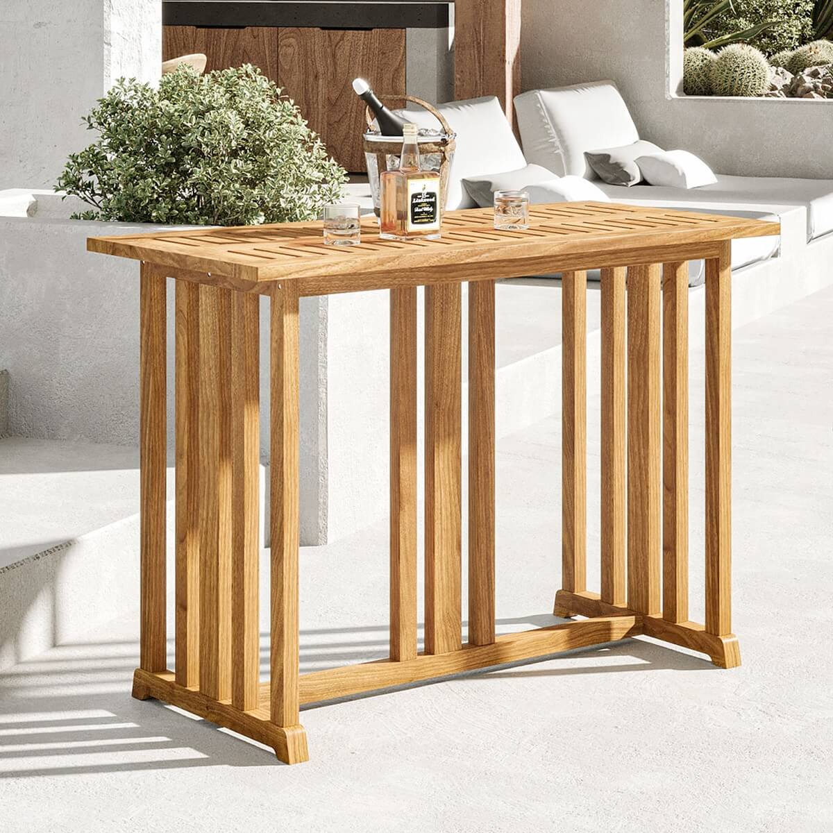 Burano Teak Patio Bar Table