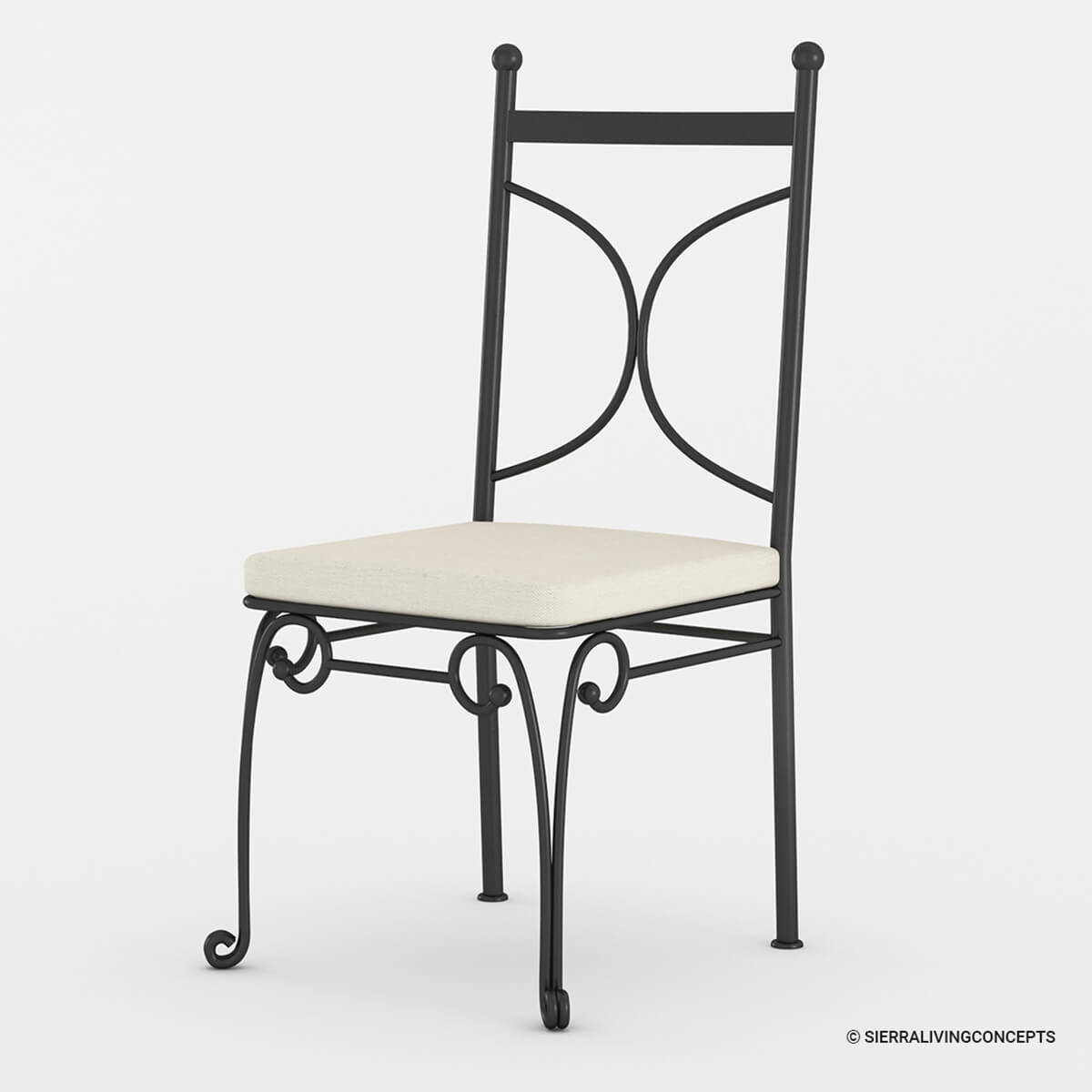 Forbach Industrial Style Wrought Iron Dining Chair
