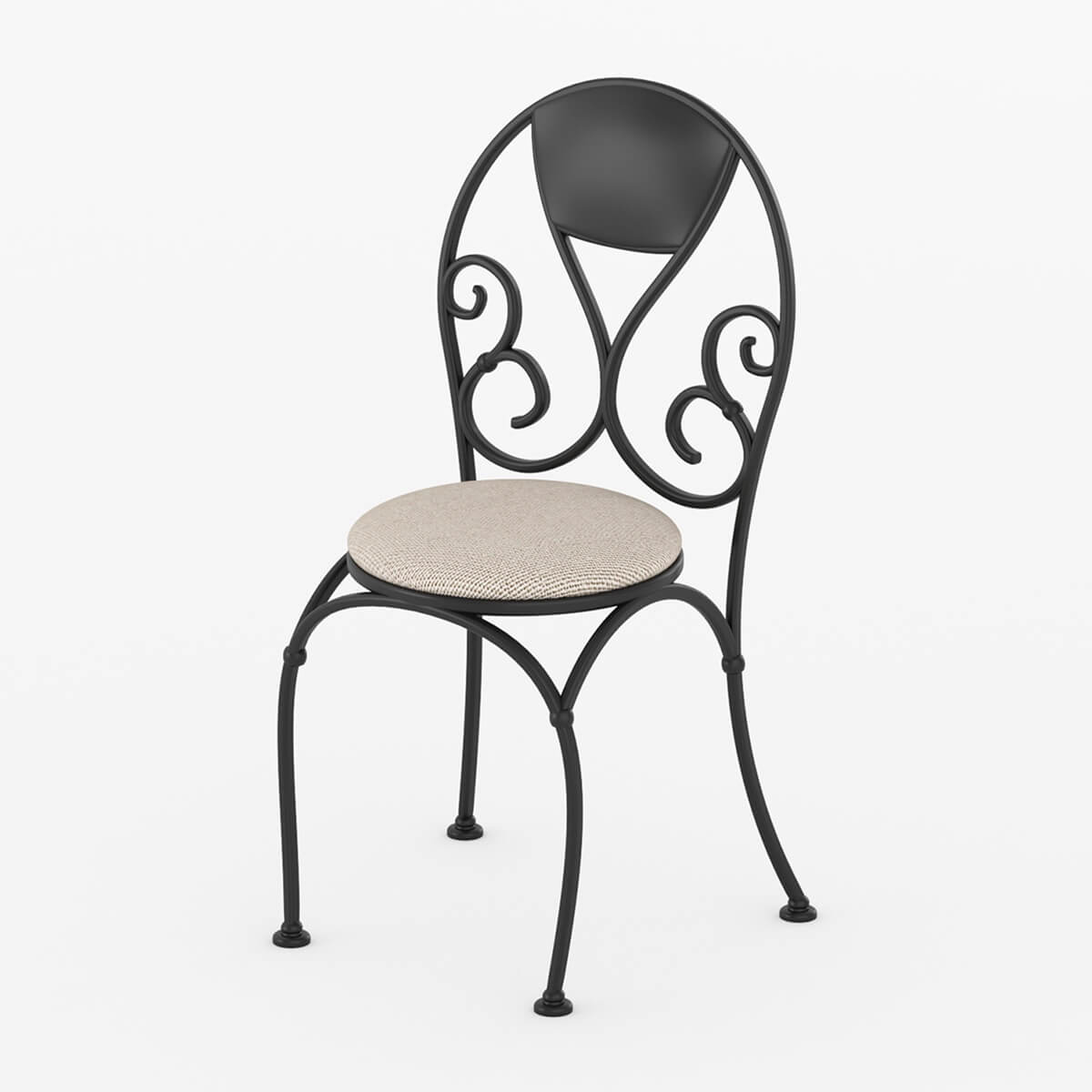 Durango Black Premium Wrought Iron Dining Chair