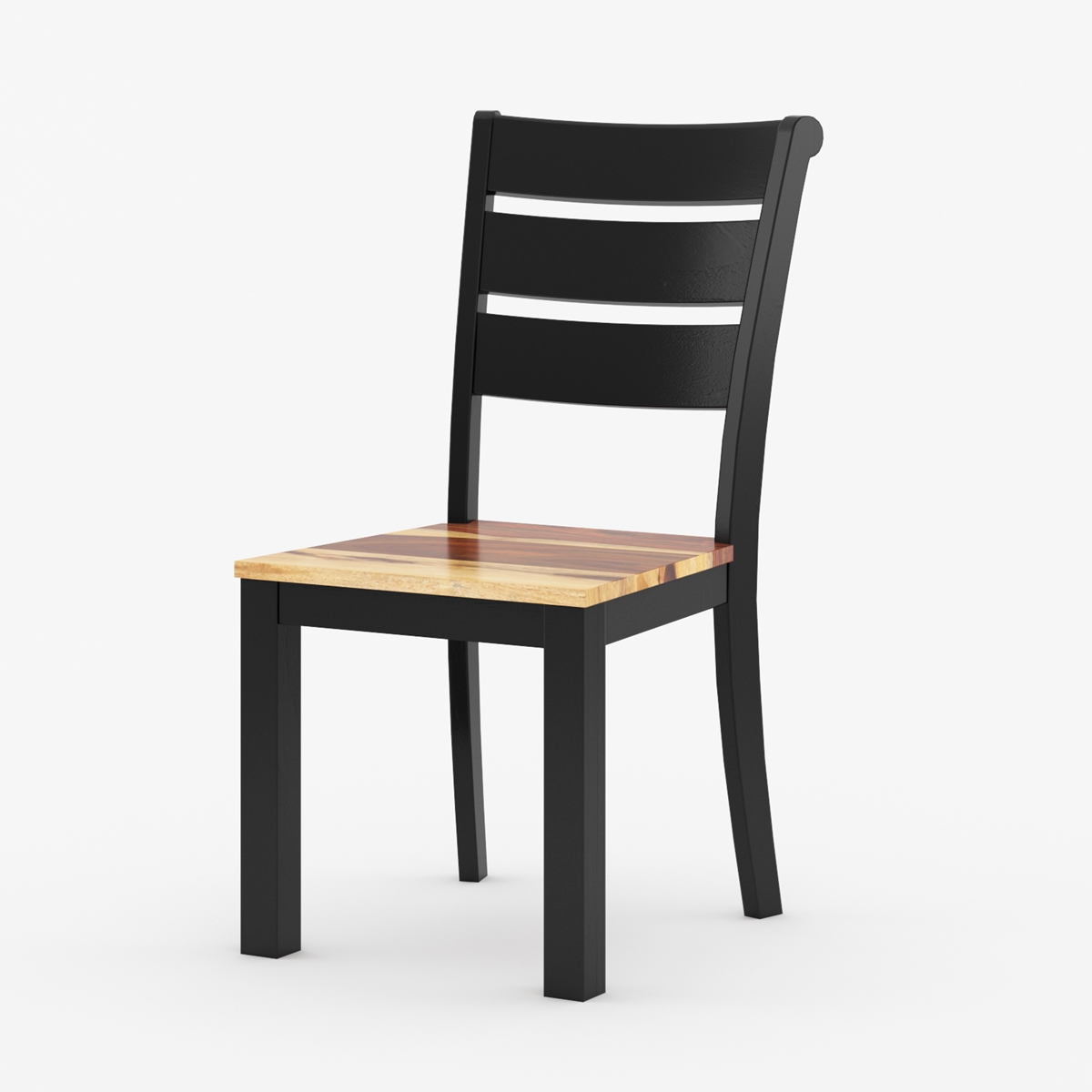 Mason Rustic Solid Wood 2 Tone Ladder-back Kitchen Chair