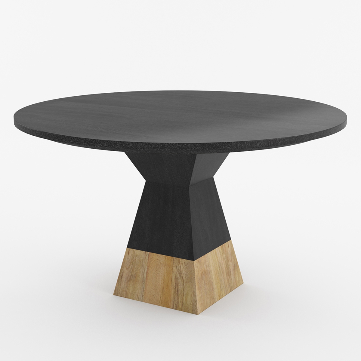 Middelburg Modern Solid Wood Round Top Kitchen Table For 4