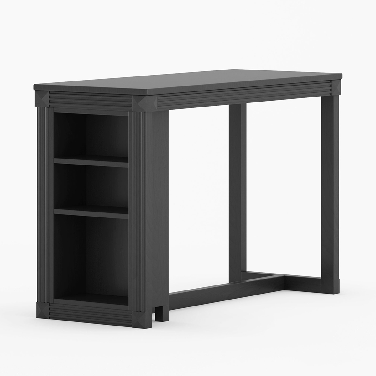 Marstrand Black Solid Wood Storage Kitchen Table