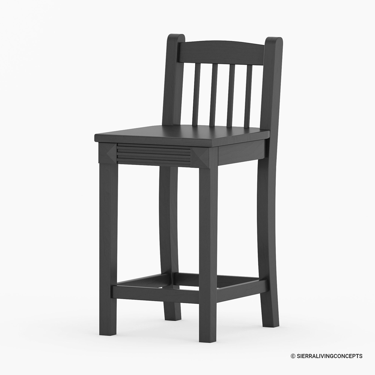 Marstrand Black Solid Wood Counter Height Dining Chair