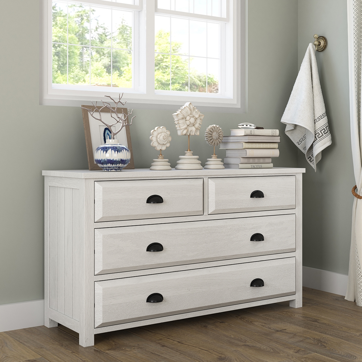 Thionville Solid Wood 4 Drawer Handcrafted Dresser