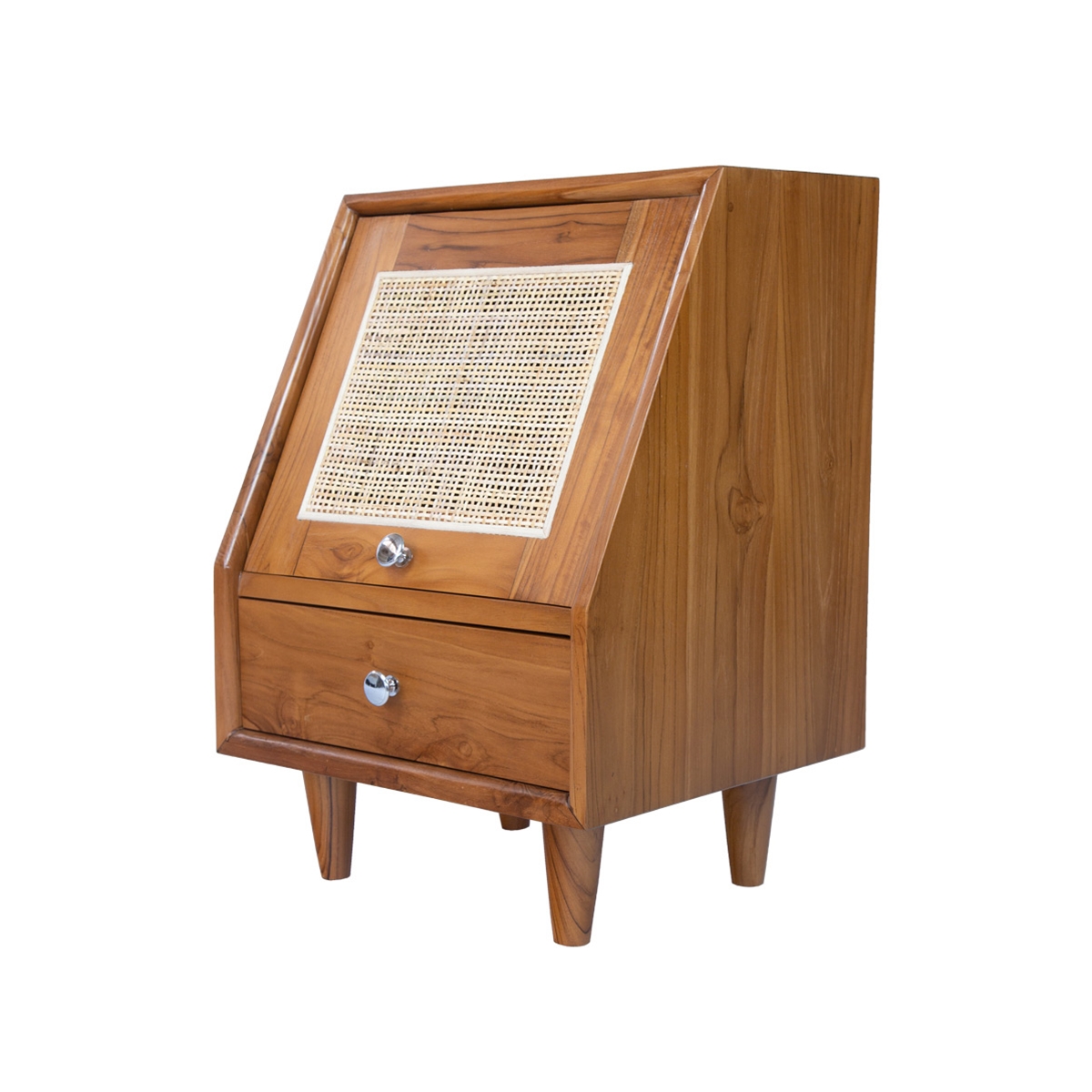 Groningen Rustic Mid-century Teak Wood End Table
