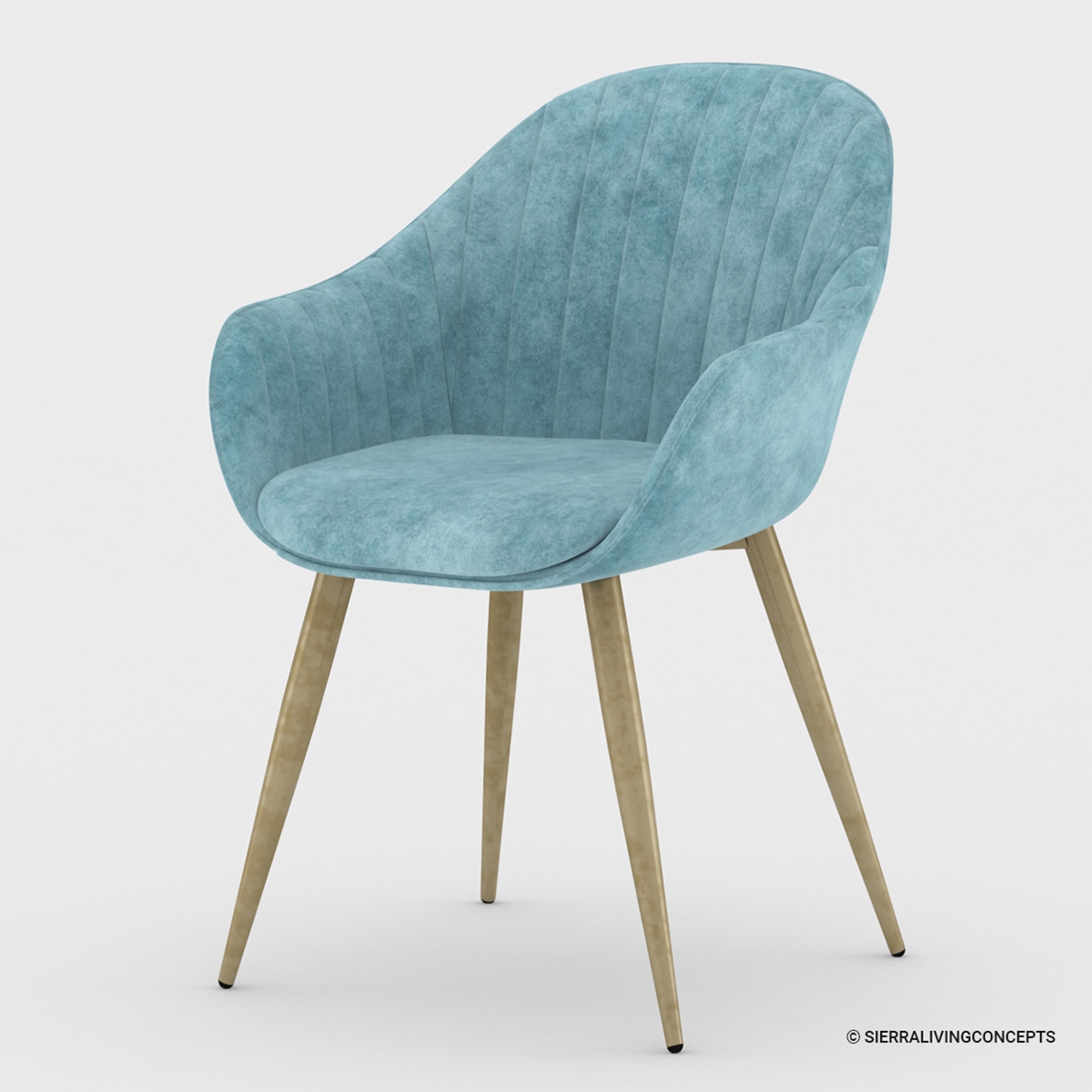 Darfield Solid Wood Mid-Century Upholstered Dining Chair
