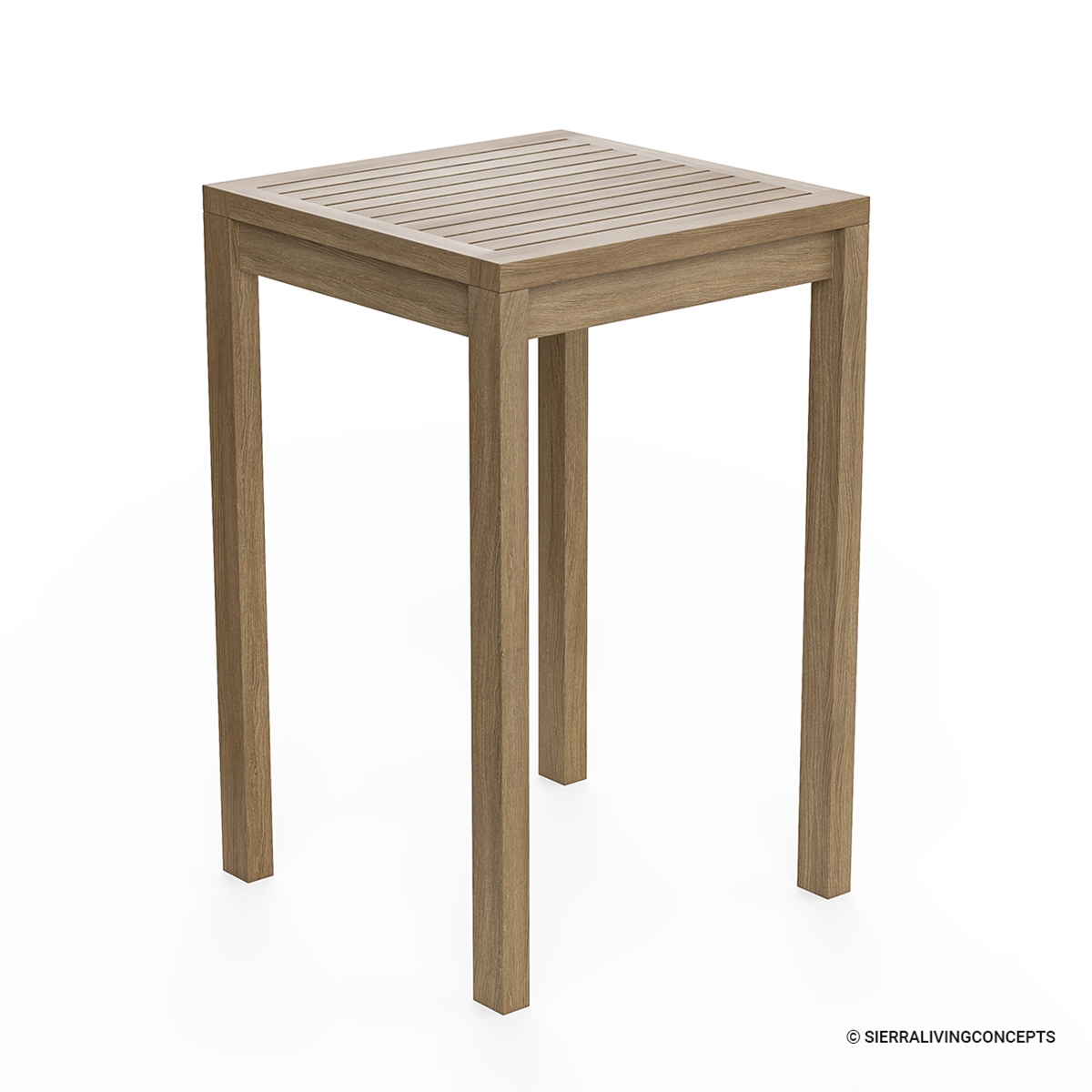 Busselton Rustic Teak Wood Bar Height Outdoor Bistro Table