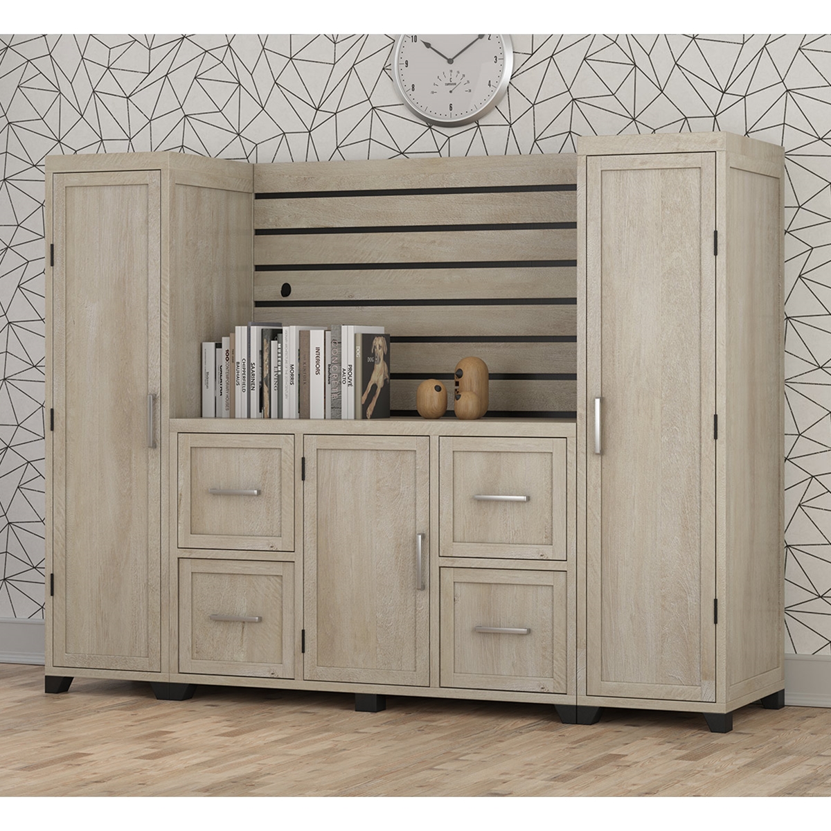 Leavenworth Large Offce Storage Cabinet with Door & Shelves