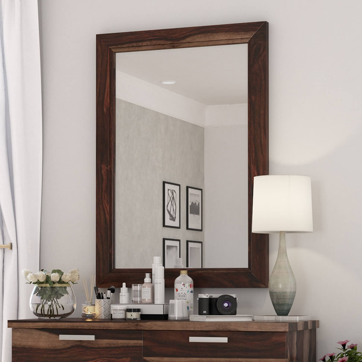 Hampshire Solid Wood Modern Rustic Mirror Frame