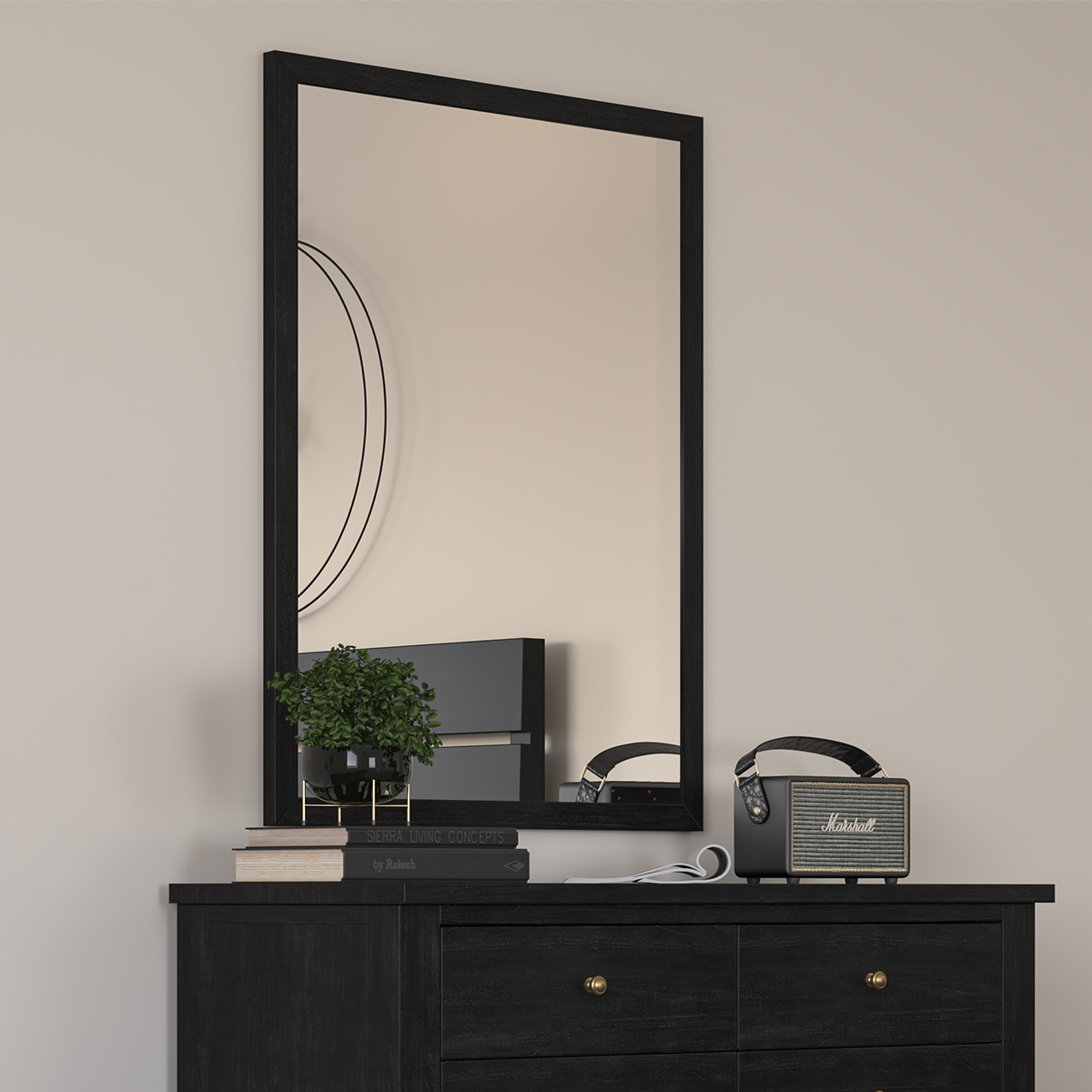Athena 40" Solid Wood Rustic Mirror Frame