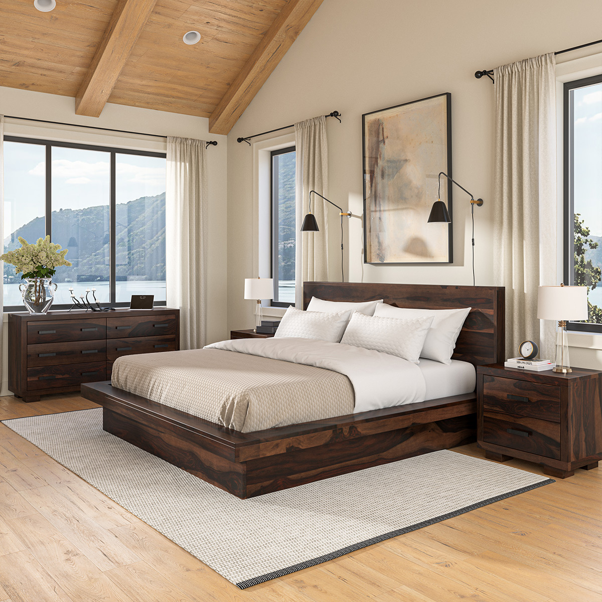 Virginia Modern 4 Piece Bedroom Set