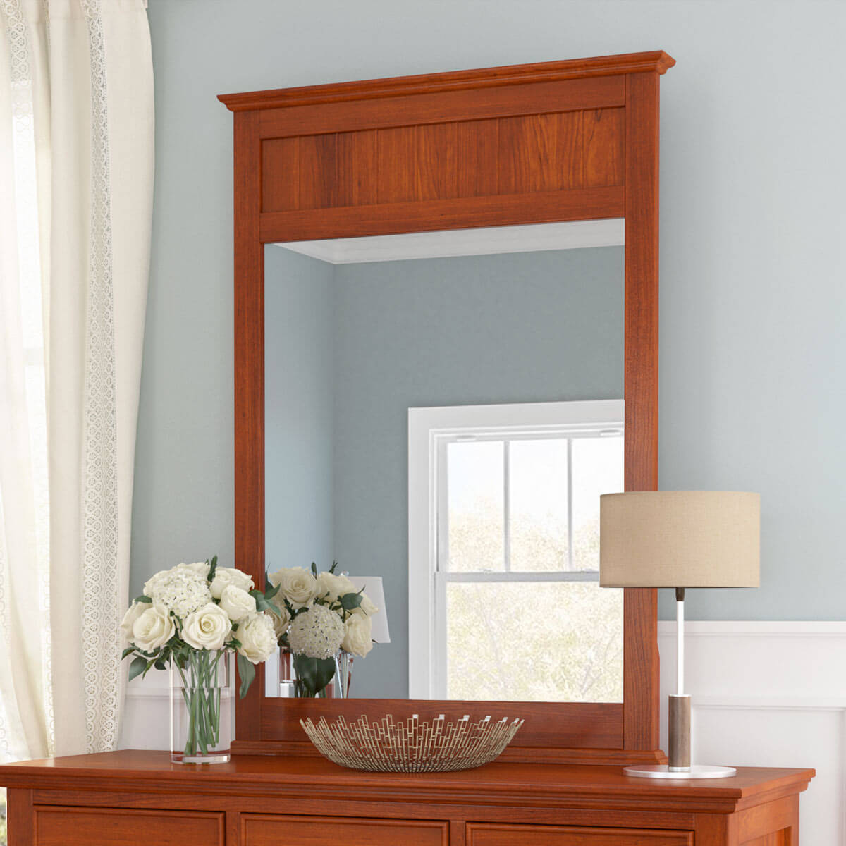 Delanson Solid Mahogany Wood Mirror Frame