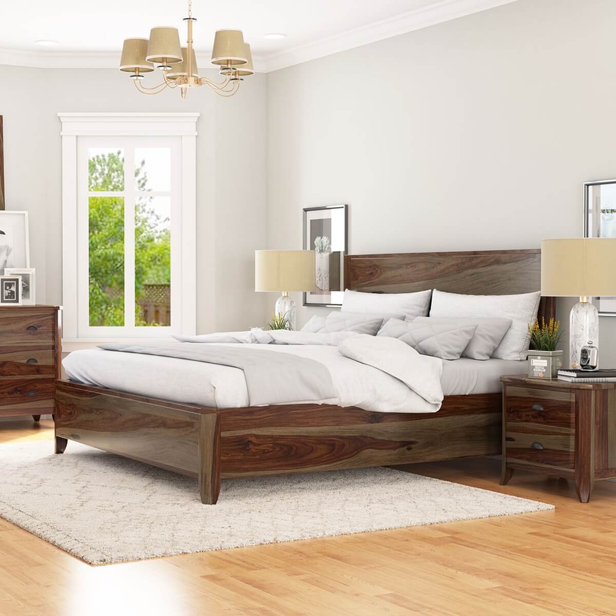 Thornton Rustic Solid Wood Platform Bed