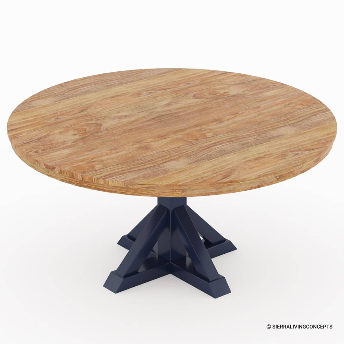 Salzburg Two Tone Solid Wood Round Dining Table