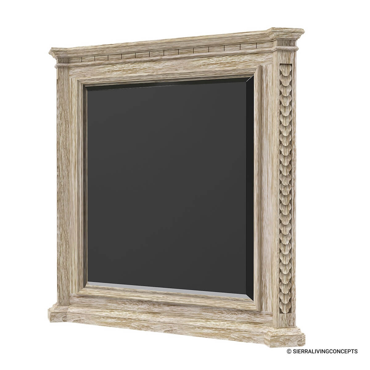 Nebula Rustic Solid Wood Hand-Carved Mirror Frame