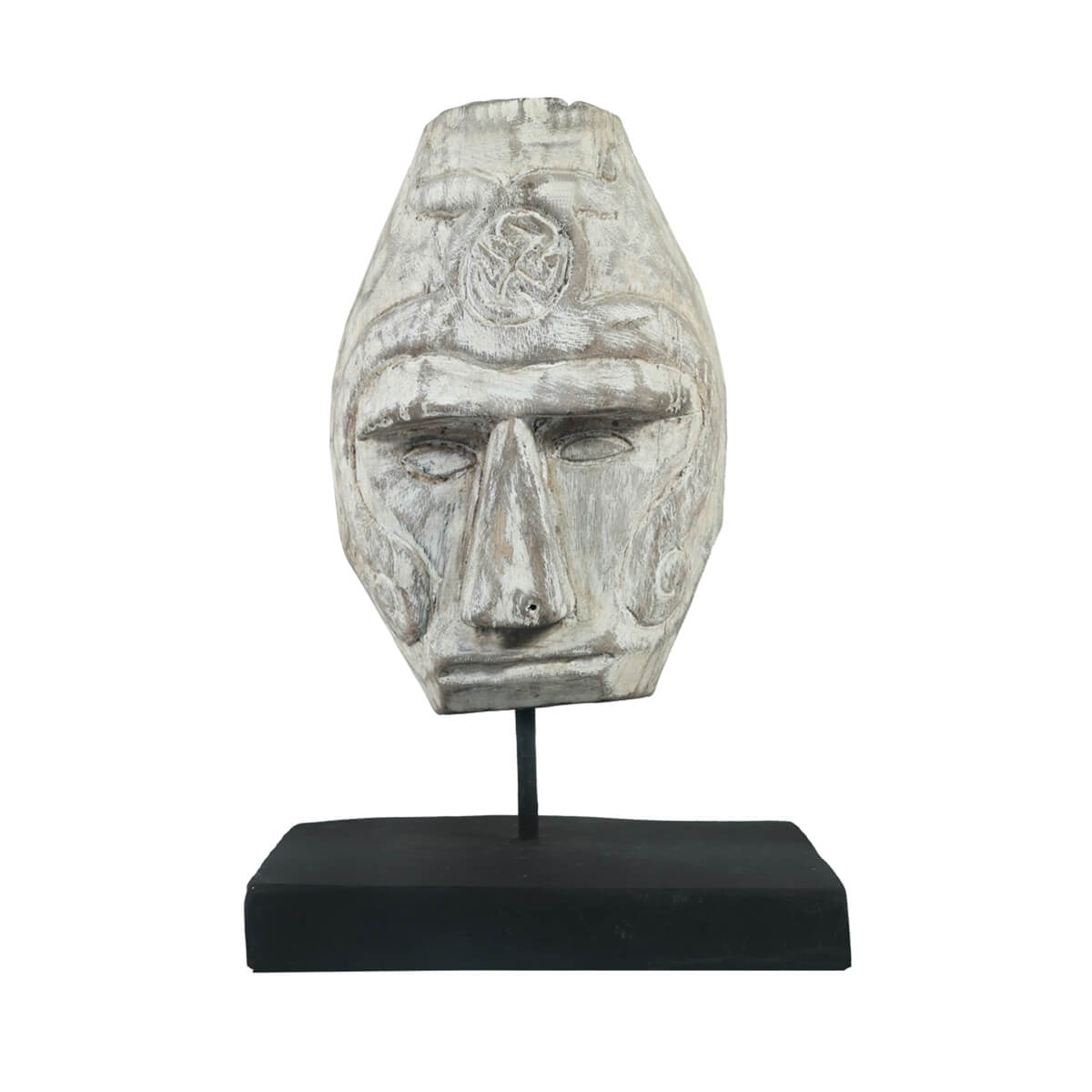 Gladstone Handmade Solid Suar Wood Primitive Mask Accent Decor
