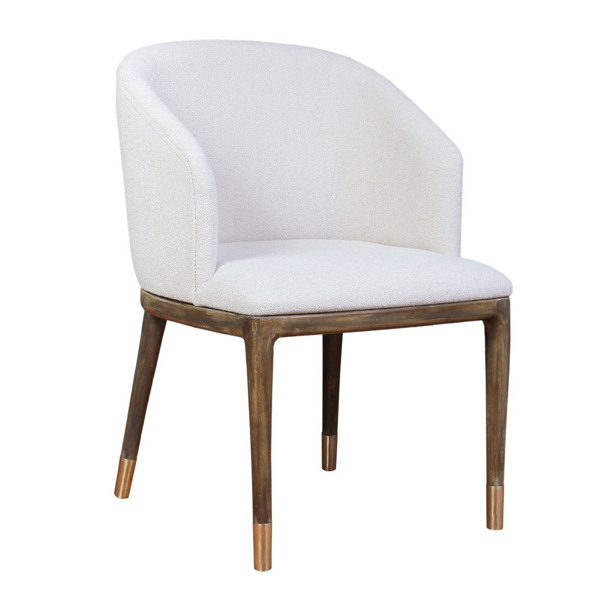 Saltillo Rustic Mindi Wood Upholstered Fetty Dining Chair
