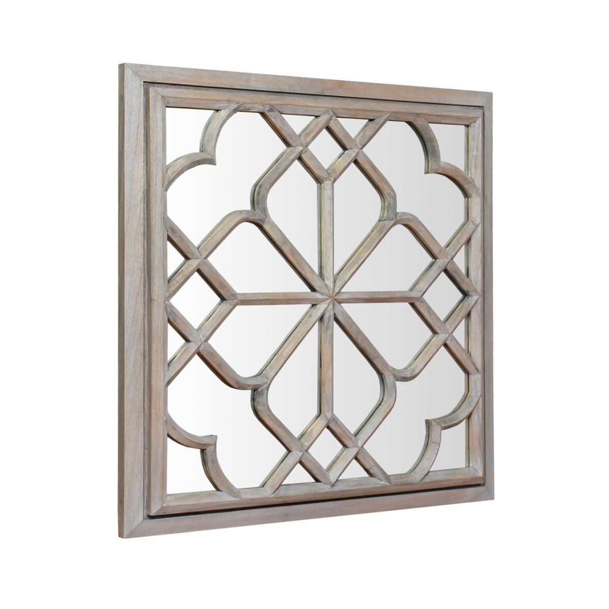 Zapopan Mindi Wood Square Accent Mirror Frame