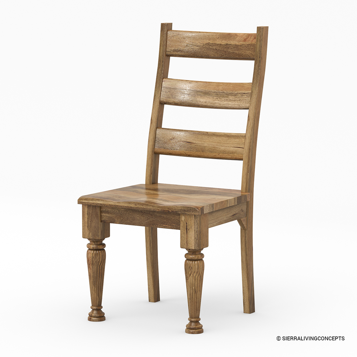 Litchfield Handcrafted Vintage Rustic Ladder Back Dining Chair