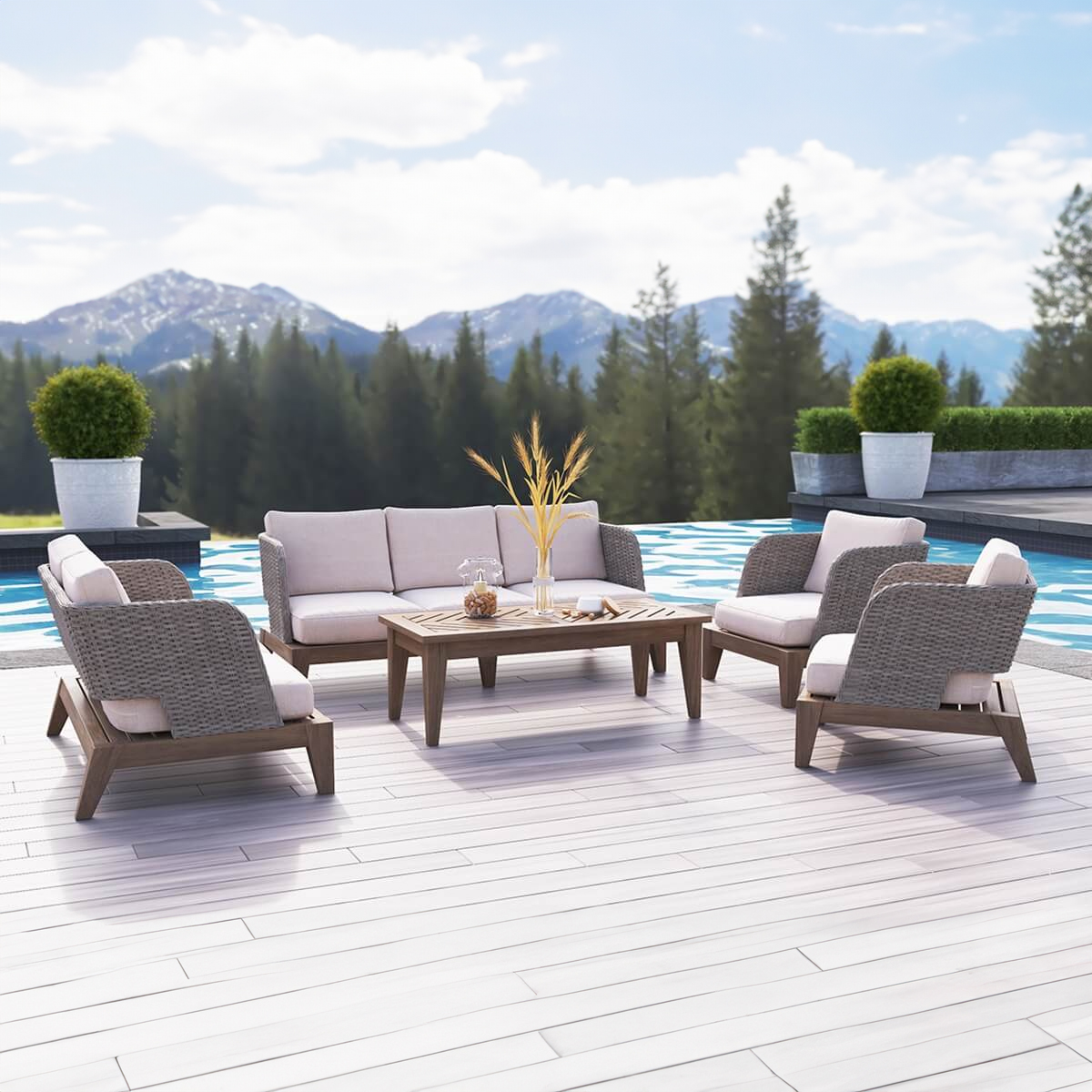 Valence 5 Piece Outdoor Sofa Set