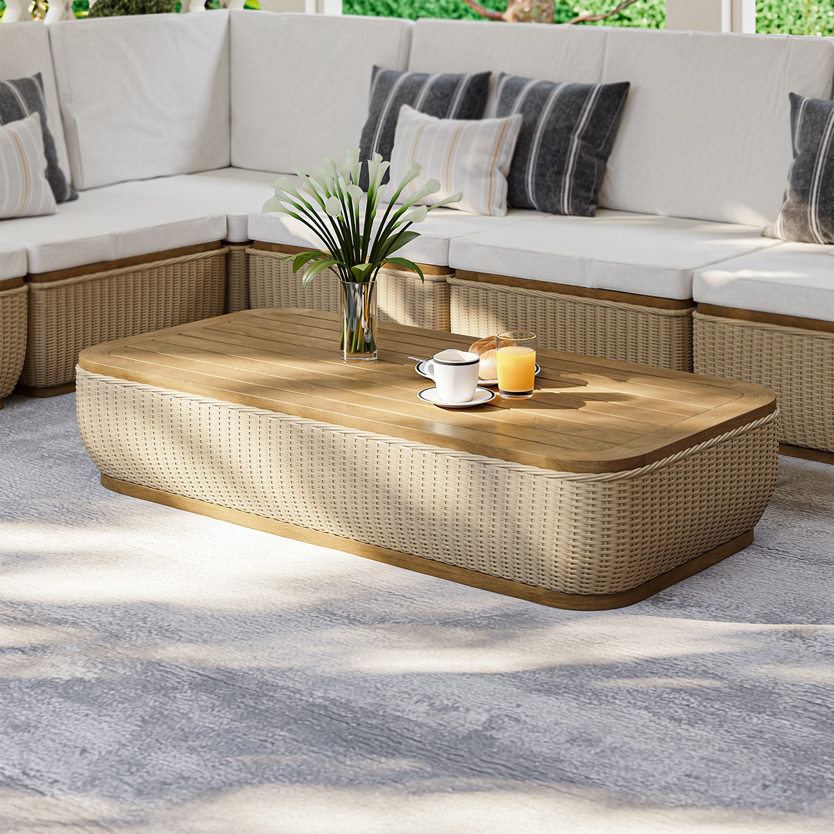 Seacliff Modern Outdoor Coffee Table