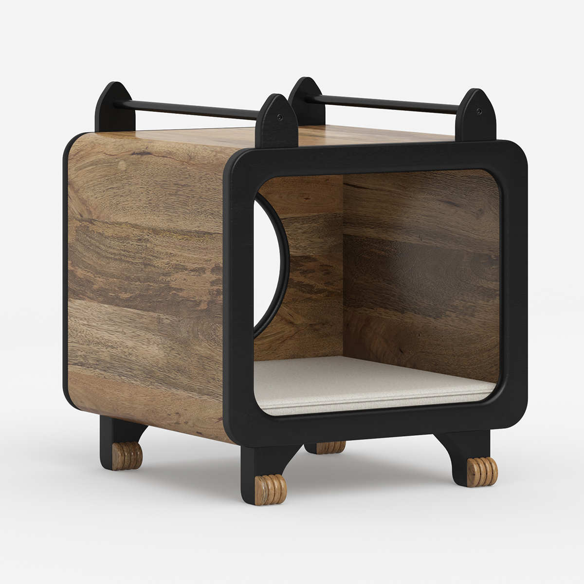 Tancred Modern Farmhouse Cat Bedside Table