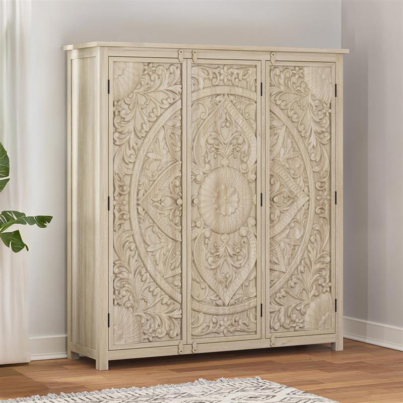 Memphis Solid Wood Extra Large Wardrobe Armoire