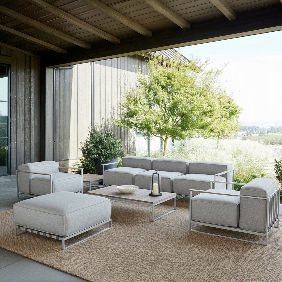 Penryn Patio Grey 8 Piece Sectional Lounge Collection