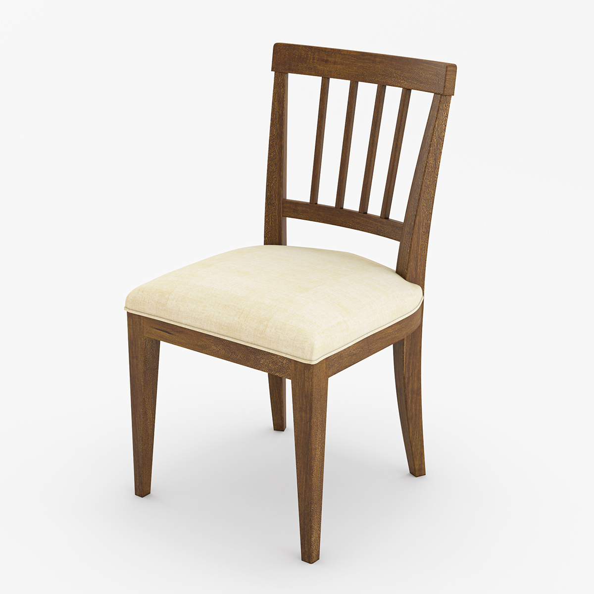Julian Traditional Farmhouse Rustic Wood Upholstered Dining Chair