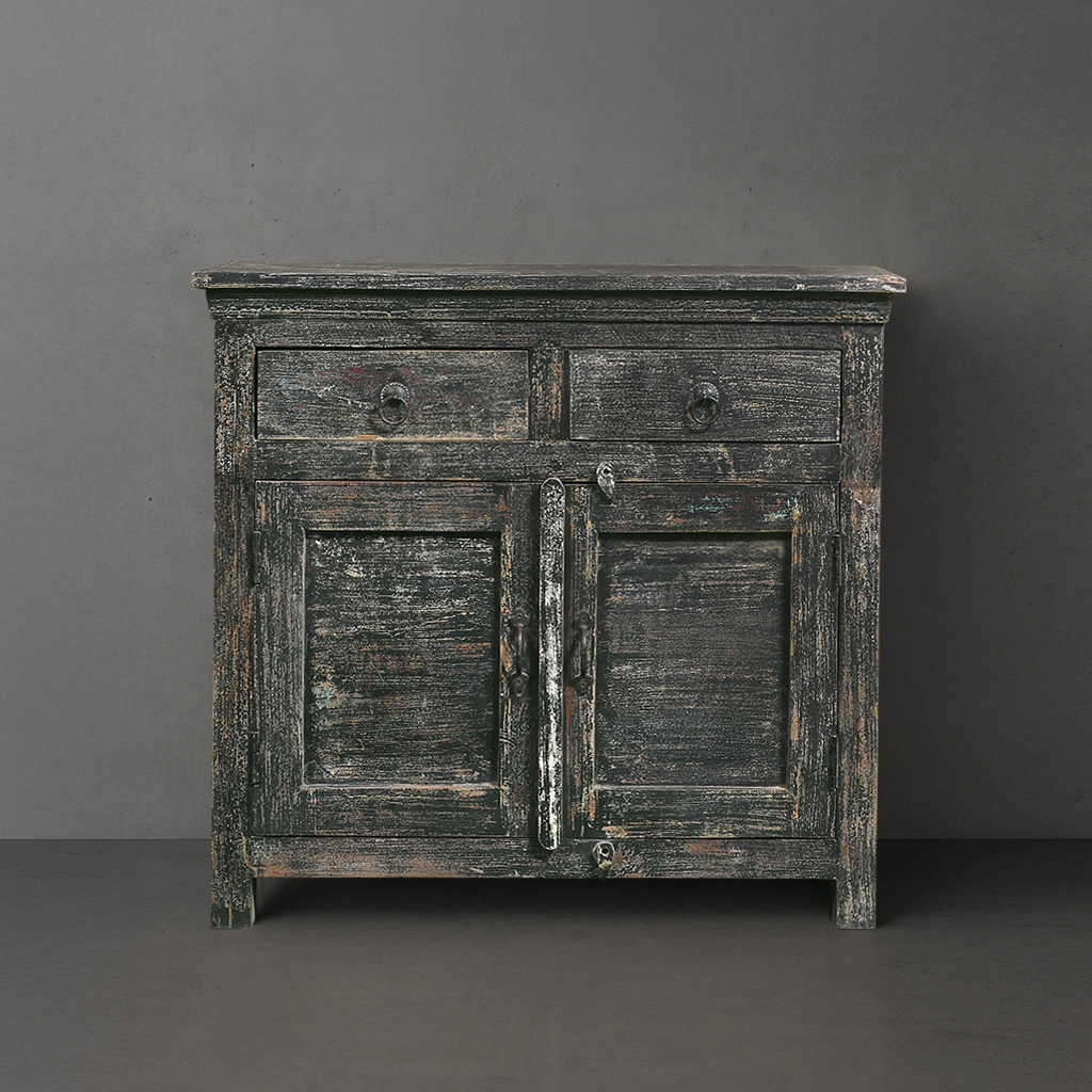 Gatineau Distressed Wood Accent Storage Cabinet with Drawers