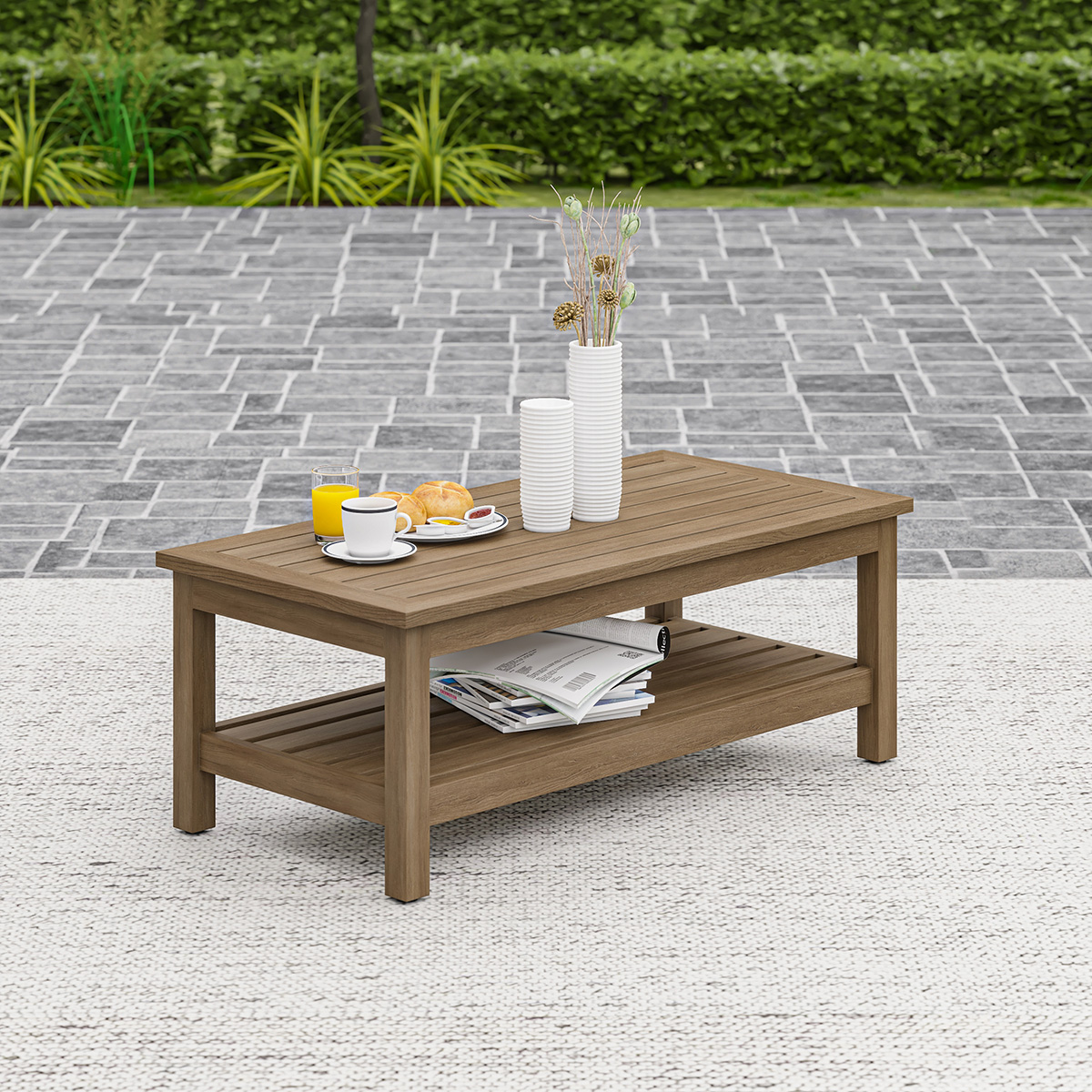 Amstetten Teak Patio Coffee Table