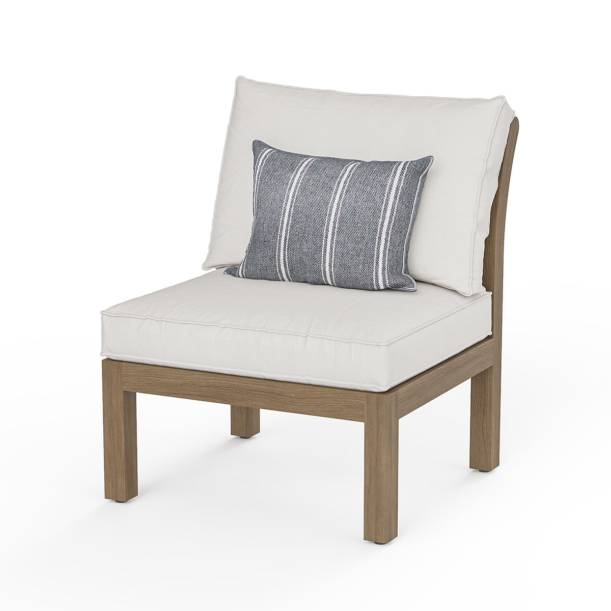 Amstetten Rustic Teak Wood Armless Outdoor Sofa