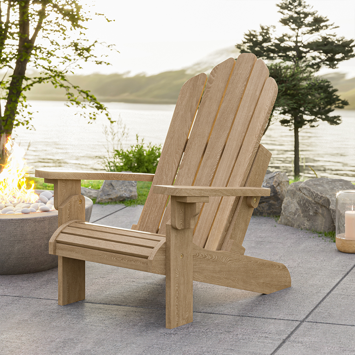 Utica Teak Adirondack Patio Chair