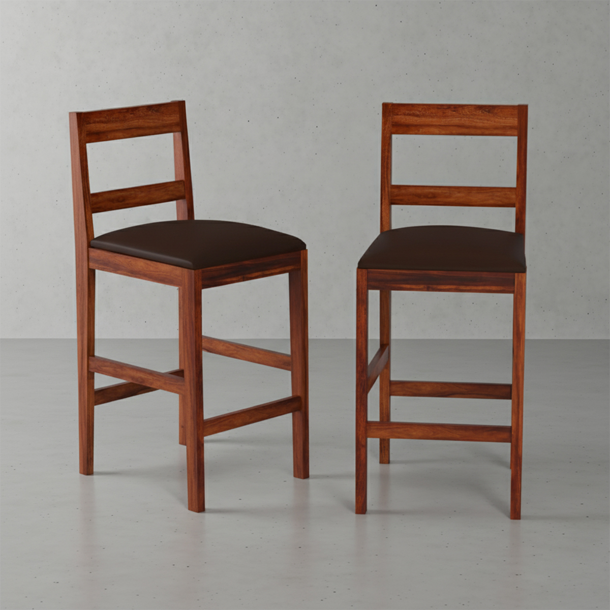 Lincoln Classic Solid Wood Upholstered Bar Chair (Set of 2)