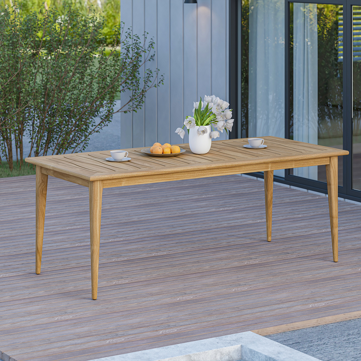 Amelia Rectangle Modern Outdoor Dining Table
