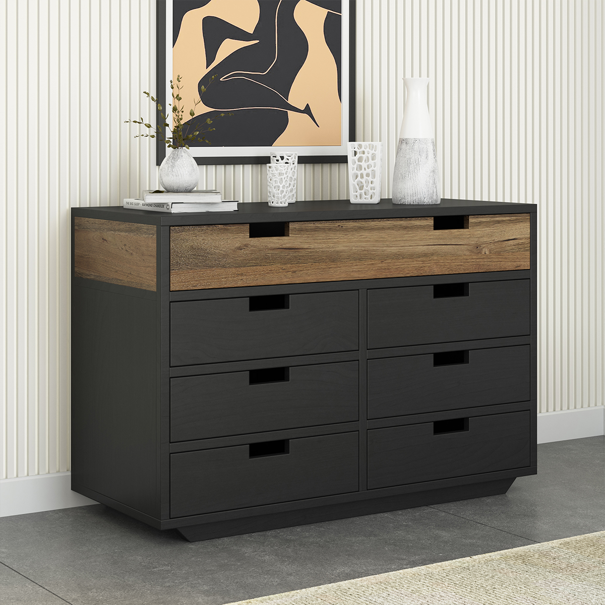Clifden Rustic Modern Solid Wood 7 Drawer Dresser