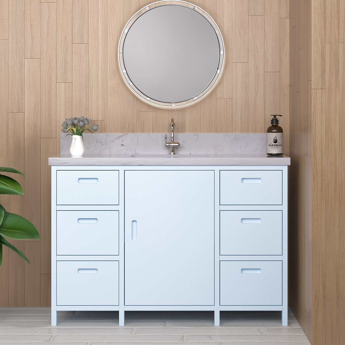 Gulfport Small Solid Wood Single Sink Bathroom Vanity