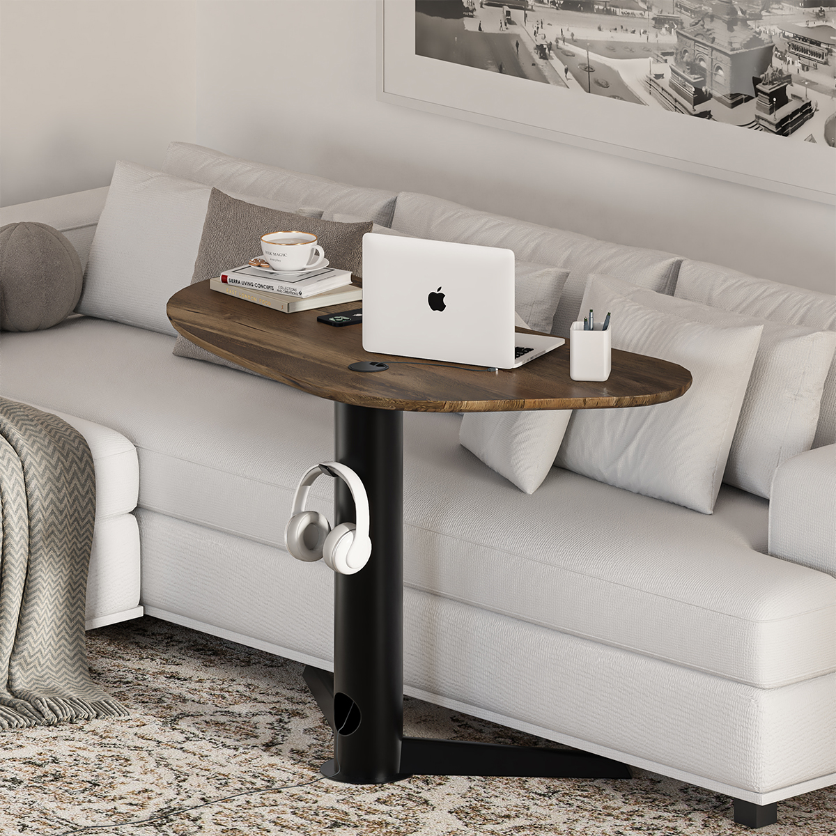 Rialto Solid Wood Sofa Laptop Desk