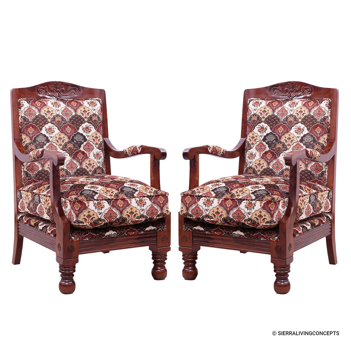 Nantucket Solid Wood Traditional Accent chair Set of 2