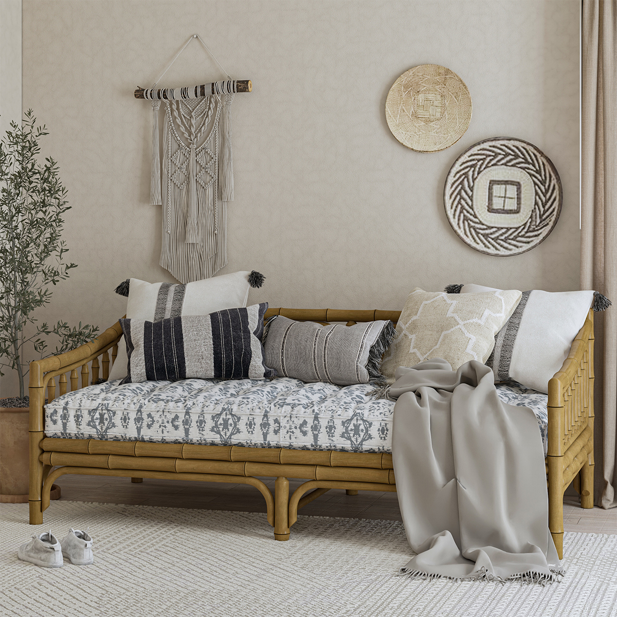 Sheffield Rattan Style Twin Daybed Sofa