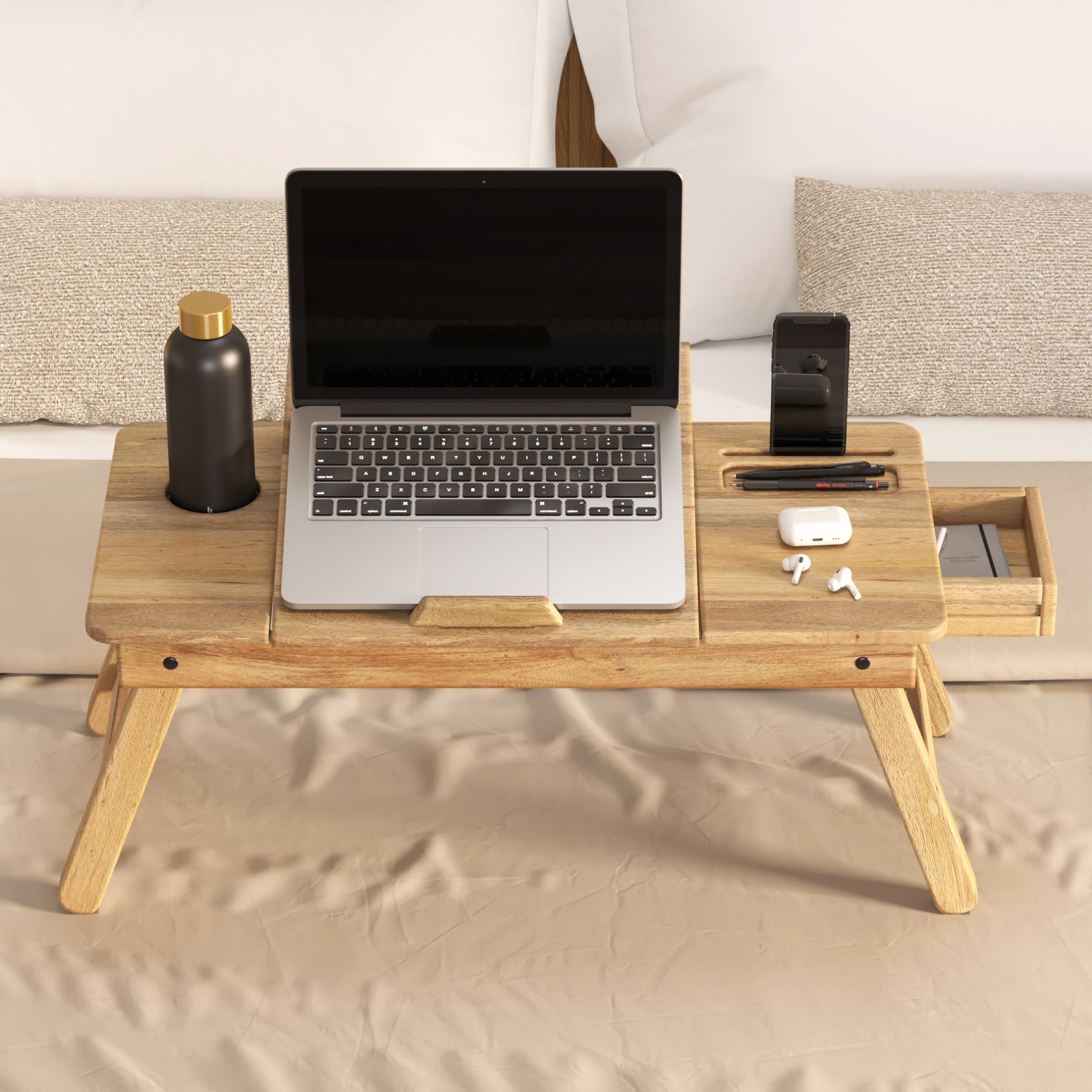 Doral Solid Wood Foldable Laptop Desk
