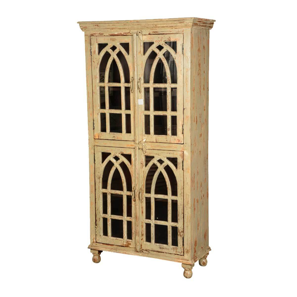 Tustin Gothic Style Display Cabinet with Glass Doors