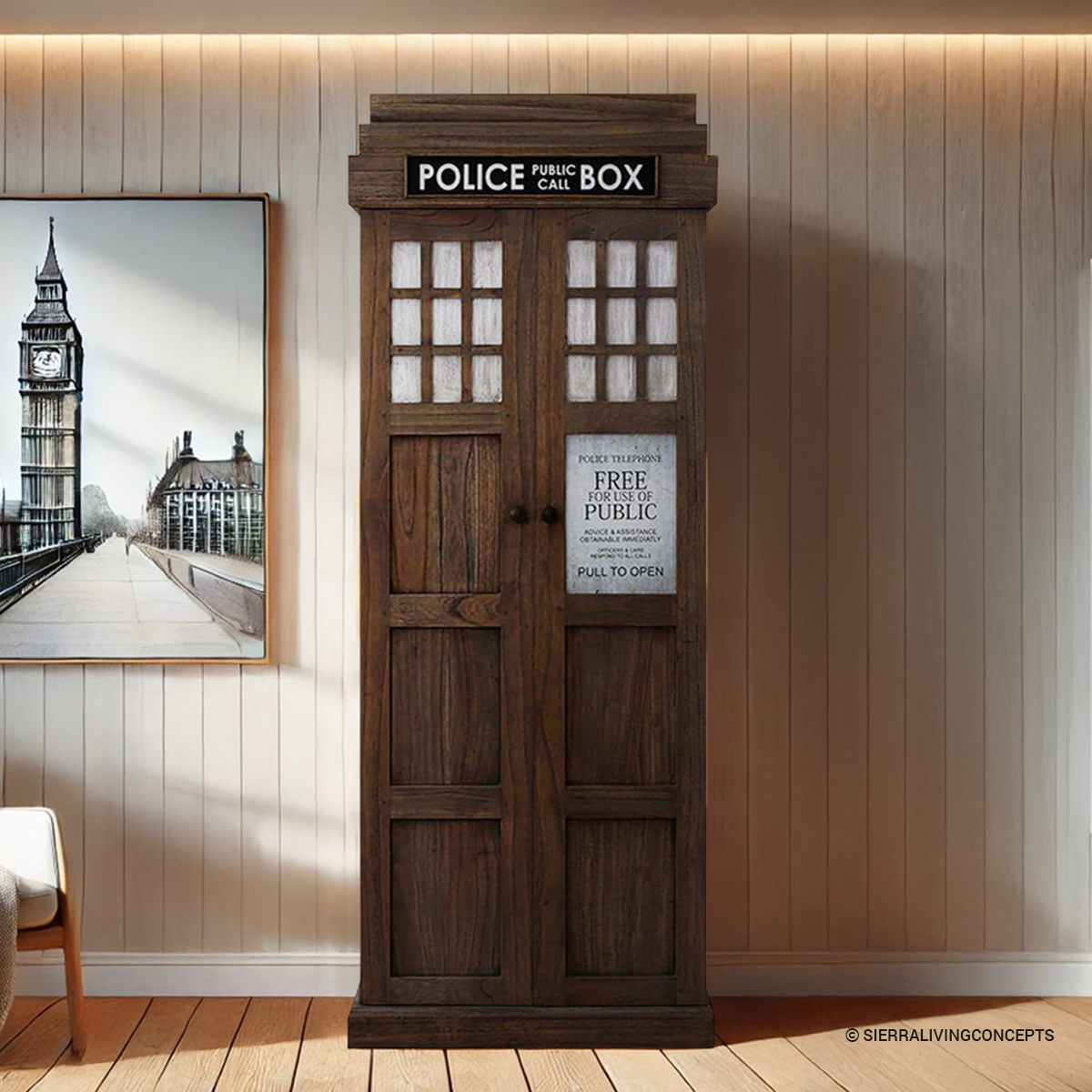 Leesburg Police Telephone Booth Bookcase