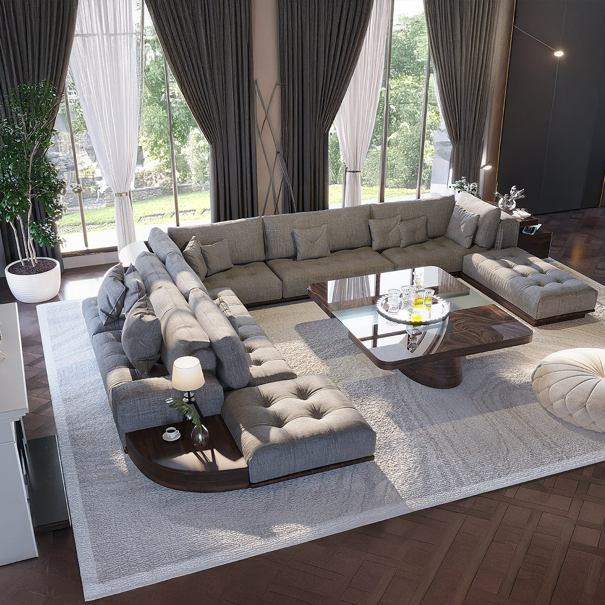 Romoland U Shaped Modular Sectional Sofa