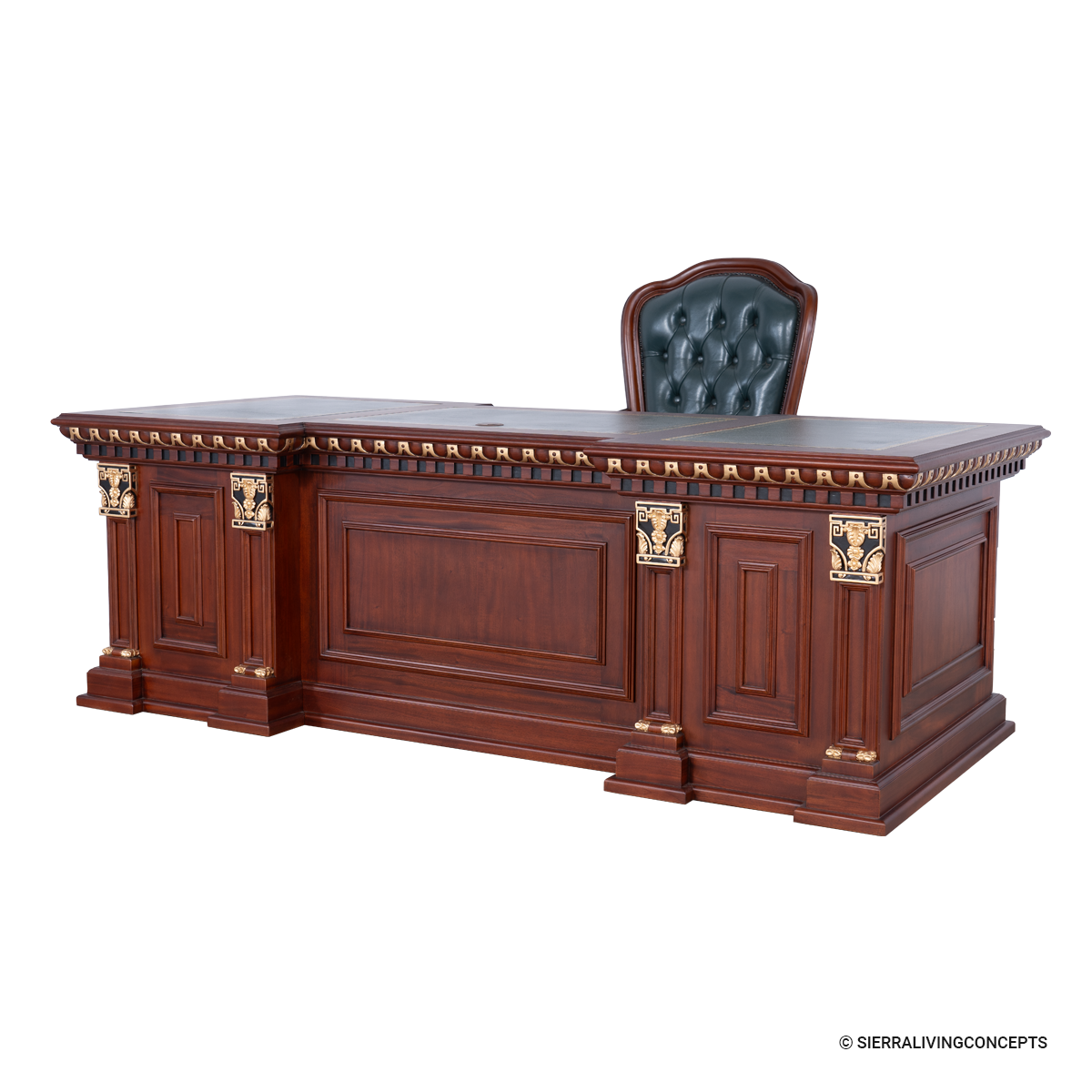 Ucla Mahogany Wood Presidential Resolute Desk with Leather Top