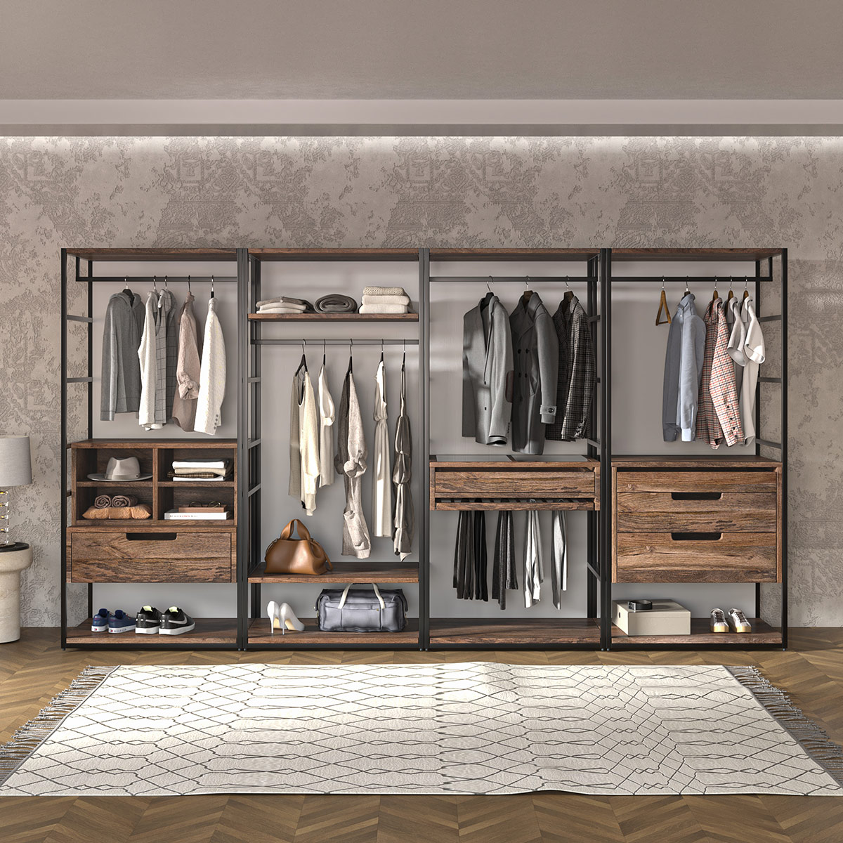Thompson Master Bedroom Free Standing Closet Systems