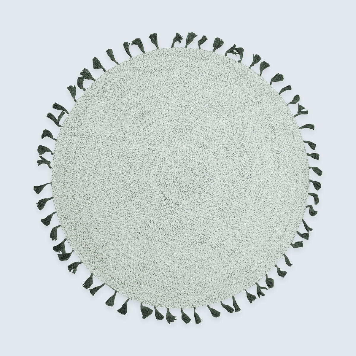 Truro Neutral Hand Braided Round Rug for Living Room