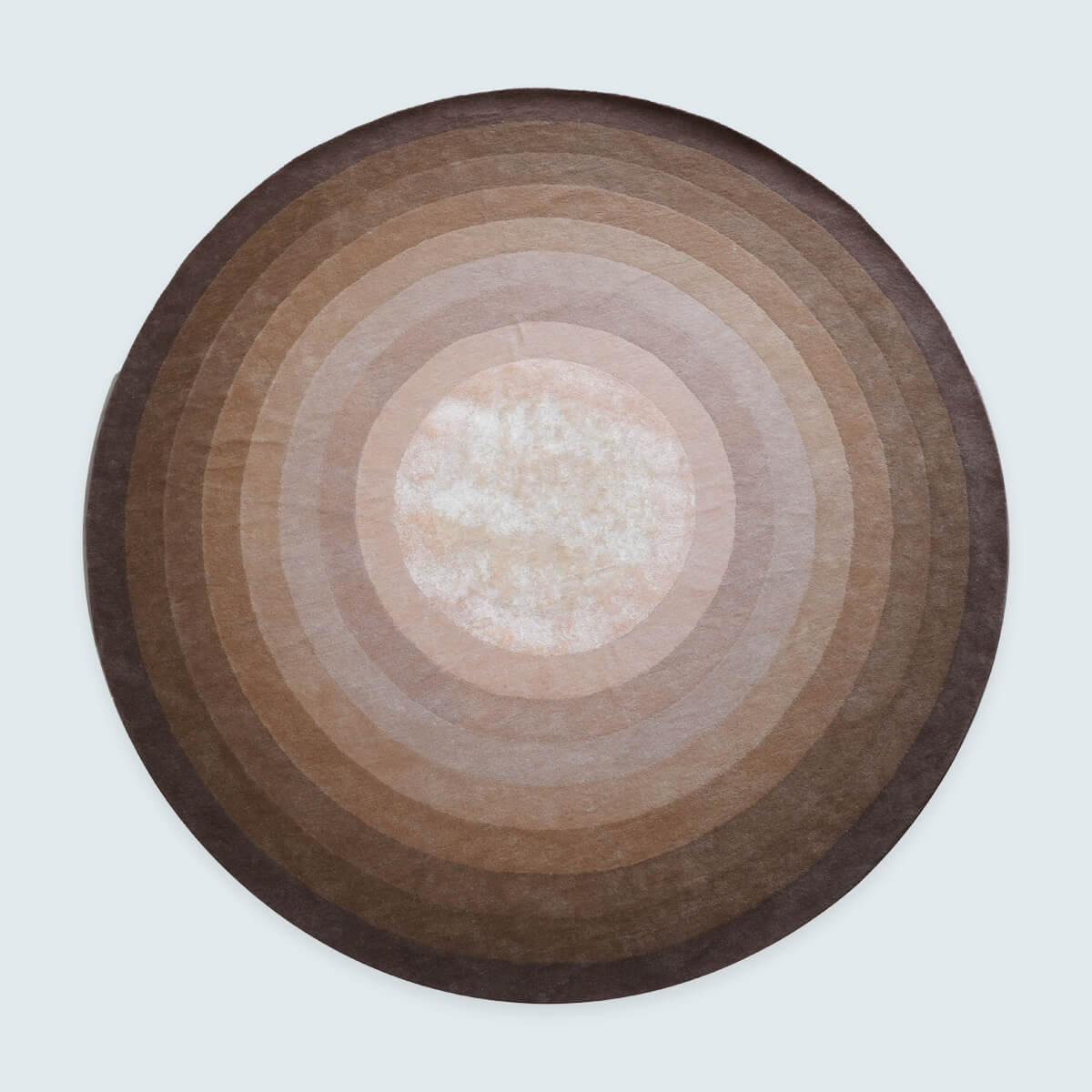 Olds Modern Ombre Effect Gradient Brown Round Rug