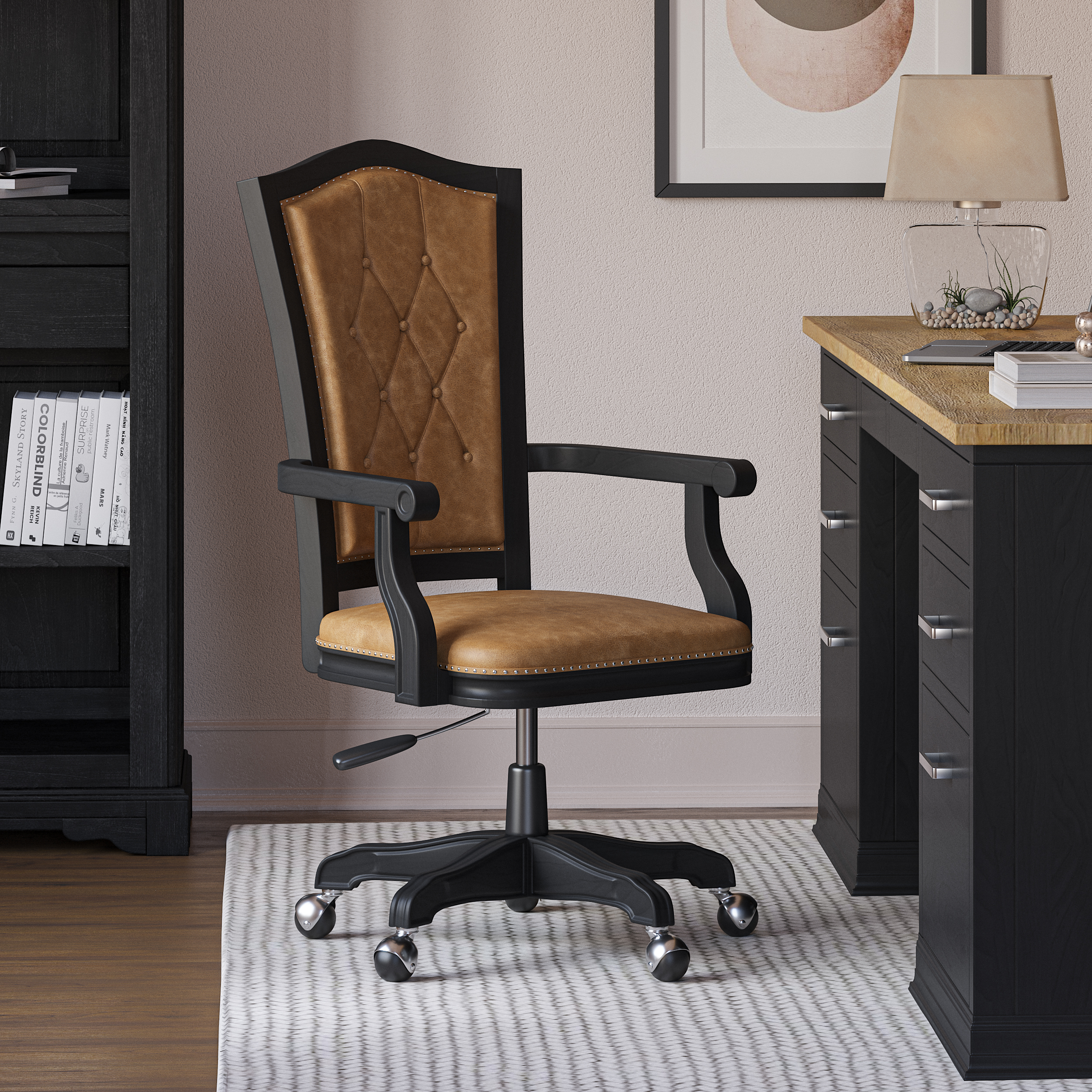 Westport Executive Leather Office Chair with Wheels